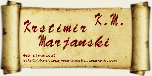 Krstimir Marjanski vizit kartica